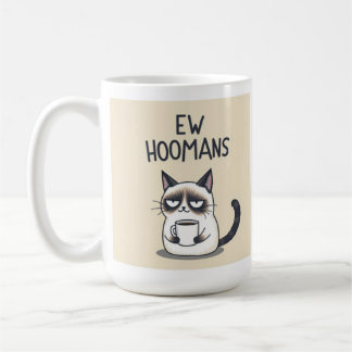 Café Caneca de Gato Engraçado 'Ew Hoomans'