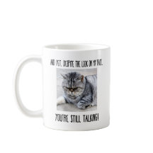 Caneca de gato engraçado, presente personalizado p
