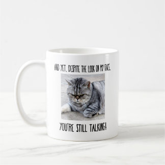Café Caneca de gato engraçado, presente personalizado p