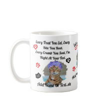 Caneca de Gato Fofa Personalizada para Amantes de 