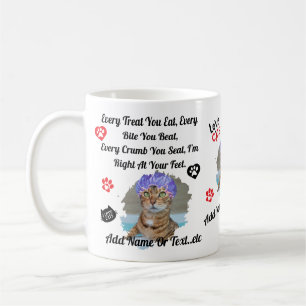 Café Caneca de Gato Fofa Personalizada para Amantes de