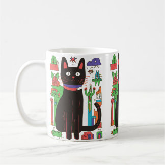 Café Caneca de Gato Negra Reproduzível