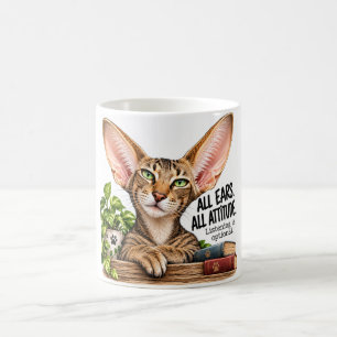 Café Caneca de Gato Oriental de Pelo Curto Engraçado   