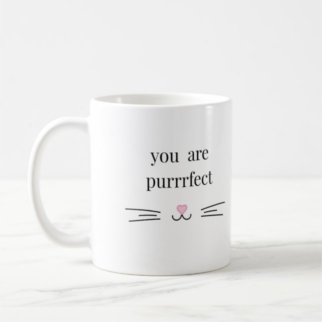 Café Caneca de gato perfeito para pais de gatos branca (Esquerda)