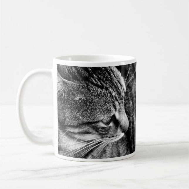 Café Caneca de Gato Preta e Branca (Esquerda)