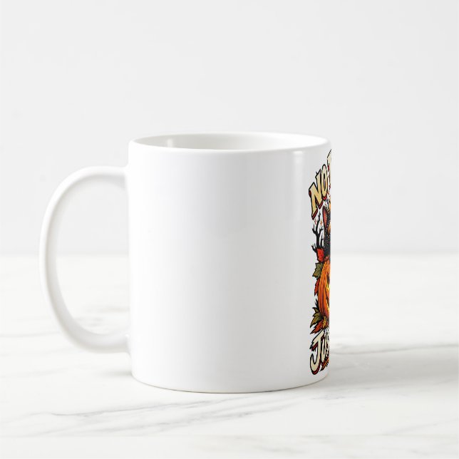 Café Caneca de Gato Preto de Halloween No Tricks Just V (Esquerda)