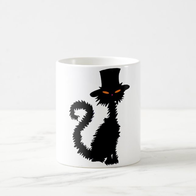 Café Caneca de Gato Preto Místico (Centro)