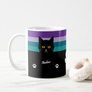 Café Caneca de Gato Preto Personalizada Para Mães e Pai