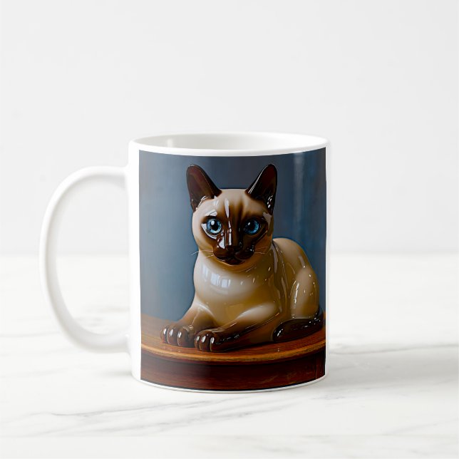 Café Caneca de Gato Siámes de Olhos Azuis (Esquerda)