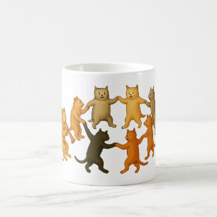 Café Caneca de Gatos Dançantes Medievais Homem da Mar