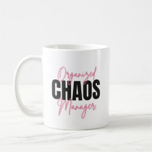 Café Caneca de Gerente de Caos Organizado Engraçado