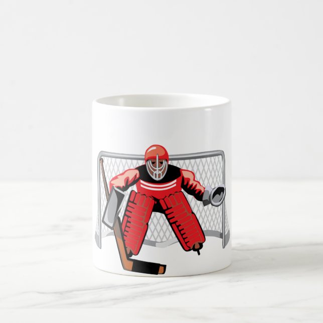 Café Caneca de Goleiro de Hóquei no Gelo (Centro)