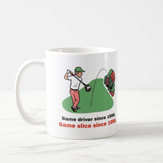 Café Caneca de Golfe Divertida: Mesmo Corte Desde 1998 (Criador carregado)