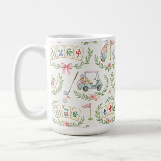 Café Caneca de Golfe e Mahjong