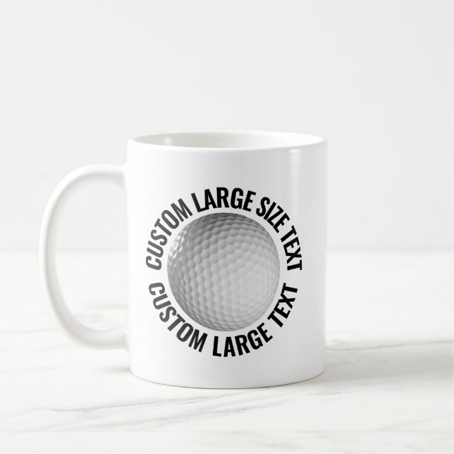 Café Caneca de Golfe Personalizada Tamanho Grande 325ml (Esquerda)