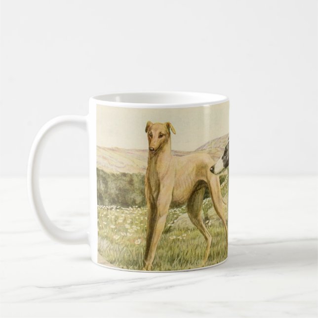 Café Caneca de Greyhound com impressão antigo (Esquerda)