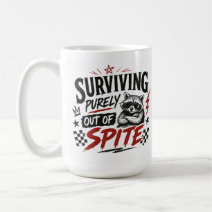 Café Caneca de Guaxinim Sobrevivendo Puramente por Ranc