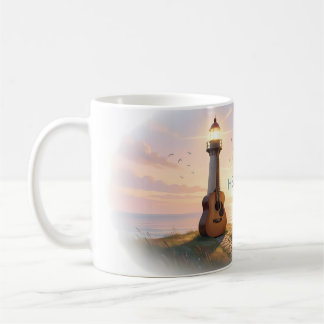 Café Caneca de Guitarra Costeira Hear the Sea