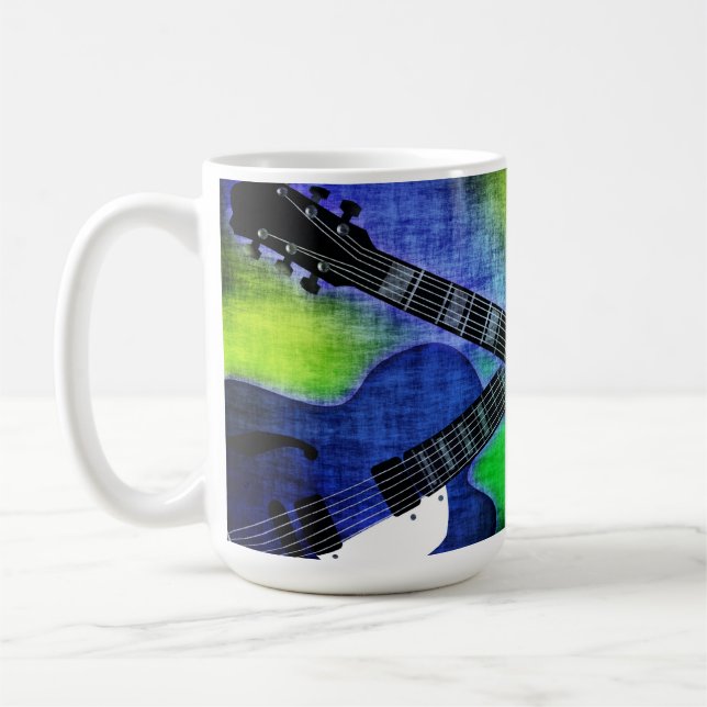 Café Caneca de guitarras elétricas Grungy (Esquerda)