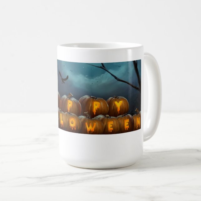 Café caneca de halloween (Frente Esquerda)