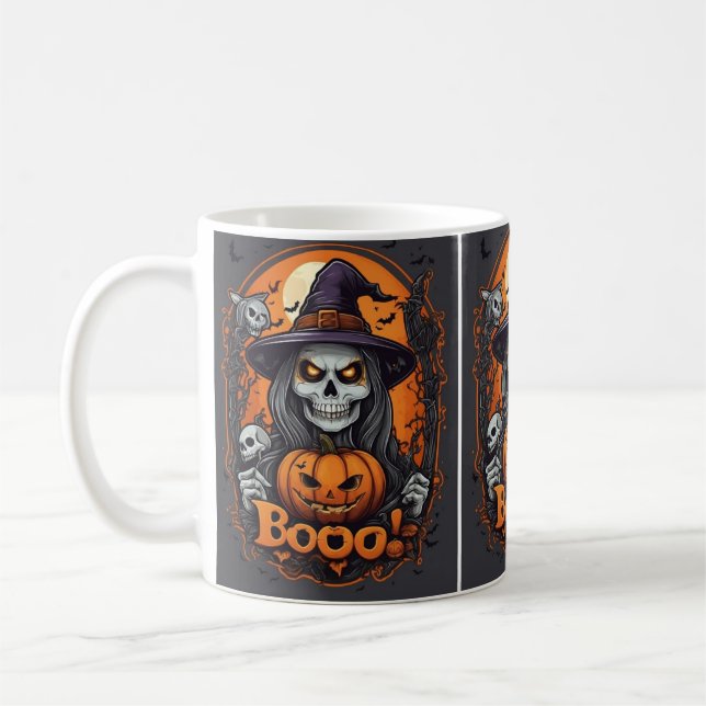 Café Caneca de Halloween Assustadora (Esquerda)