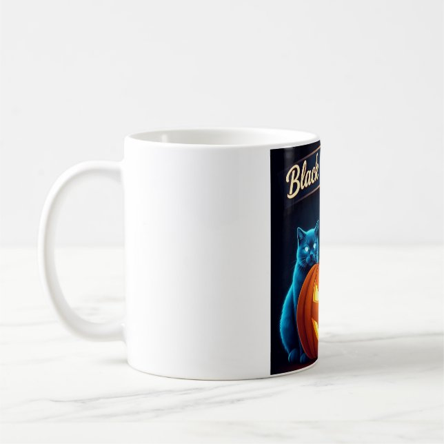 Café Caneca de Halloween Black Cat Energy 🎃  (Esquerda)