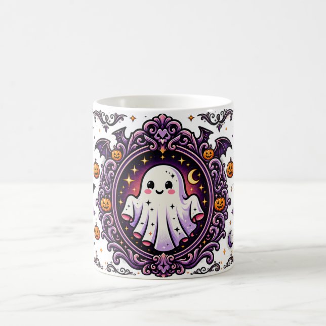 Café Caneca de Halloween de Fantasma Fofo (Centro)