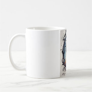 Café Caneca de Halloween de Gato Preto em Aquarela 🎃