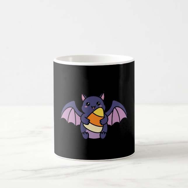 Café Caneca de Halloween de Morcego com Pirulito de Mil (Centro)