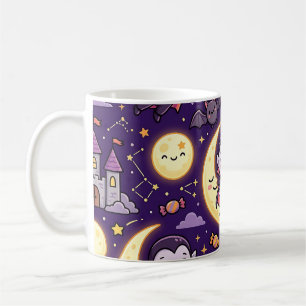 Café Caneca de Halloween de Morcego Vampiro Fofo
