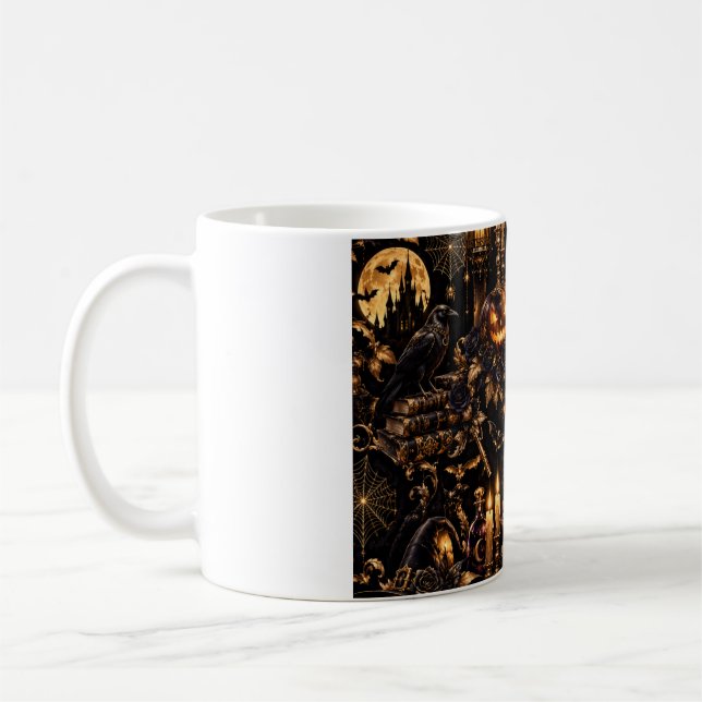 Café Caneca de Halloween Gótica de Luxo (Esquerda)