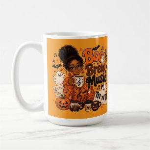 Café Caneca de Halloween Laranja Professor de Música Bo
