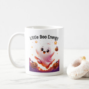 Café Caneca de Halloween Little Boo Energy com Citação