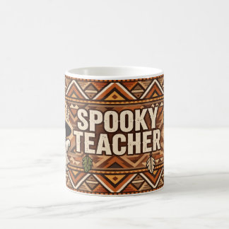 Café Caneca de Halloween para Professores Boho Assustad