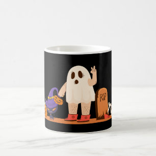 Café Caneca de Halloween Spooky - Abóbora, Espírito e D