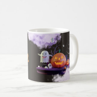 Café Caneca de Halloween Spooky - Abóbora, Espírito e D