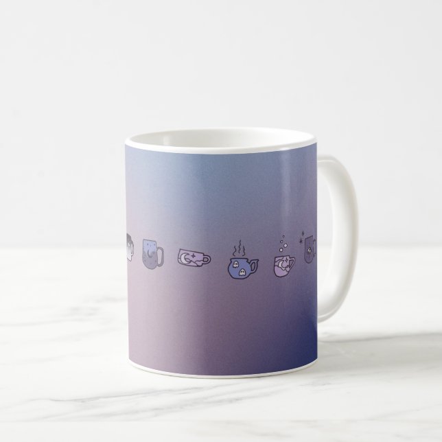 Café Caneca de Halloween Spooky - Abóbora, Espírito e D (Frente Esquerda)
