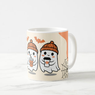 Café Caneca de Halloween Spooky - Abóbora, Espírito e D