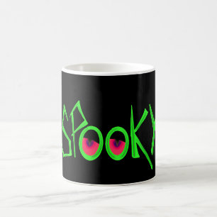 Café Caneca De Halloween Spooky Com Olhos Brilhantes