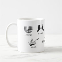 Caneca de Hannukah - Abençoe, Acenda, Faça