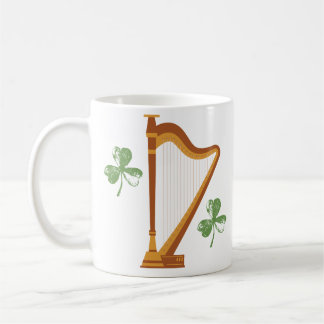 Café Caneca de Harpa do Trevo Irlandês
