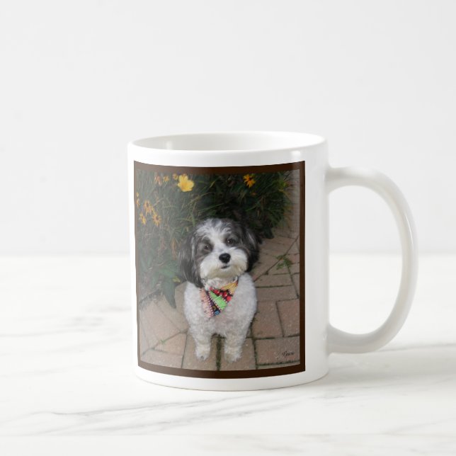 Café Caneca de Havanese com flores (Direita)