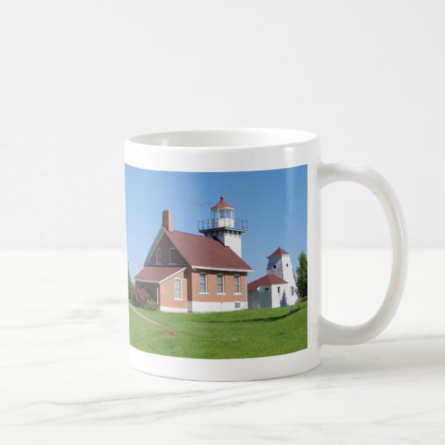 Café caneca de história de Sherwood Point Lighthouse (Direita)