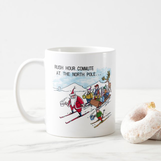 Café Caneca de Hora de Corrida do Polo Norte (Com Donut)