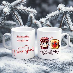 Café Caneca de Humor de Comida com Nome Personalizado M