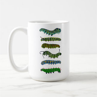 Café Caneca de Ilustração de Lagarta Vintage
