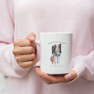 Café Caneca de Ilustração de Moda em Aquarela