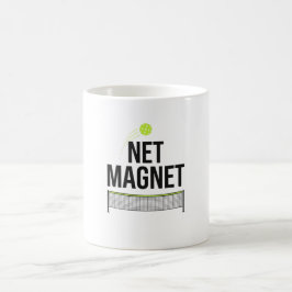 Café Caneca de Ímã de Rede de Pickleball Engraçada