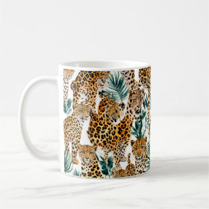 Café Caneca de Impressão Leopardo Chic - Na moda Animal