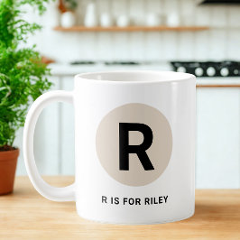 Café Caneca de Inicial Moderna – Design “R é para [Nome
